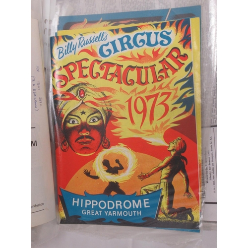 1170 - Great Yarmouth Hippodrome Circus and Blackpool Tower Circus -  collection of mid to late c20th progr... 