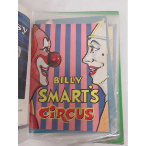 1171 - Billy Smarts Circus - collection of Billy Smart's Circus programmes in 2 folders (approx. 49)