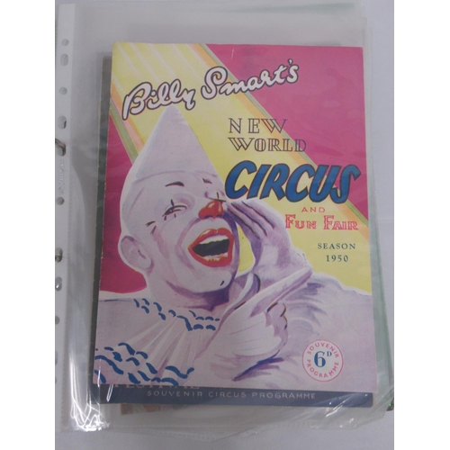 1171 - Billy Smarts Circus - collection of Billy Smart's Circus programmes in 2 folders (approx. 49)