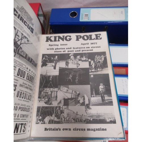 1176 - King Pole circus magazines -  large mixed collection of King Pole magazines covering various dates f... 