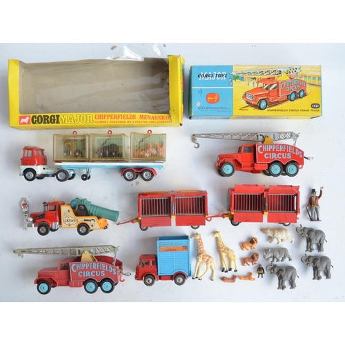 1180 - Collection of vintage Corgi Toys diecast Chipperfield's Circus model vehicles to incl. 1139 Chipperf... 