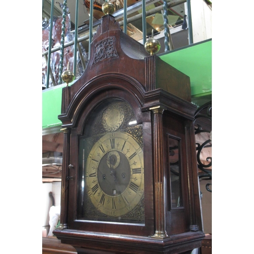 317 - John Mulford London - a Geo. III mahogany long case clock, 161/4in Roman dial signed in the arch wit... 