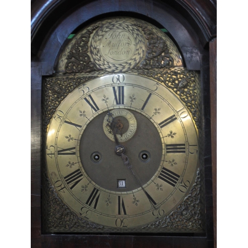 317 - John Mulford London - a Geo. III mahogany long case clock, 161/4in Roman dial signed in the arch wit... 