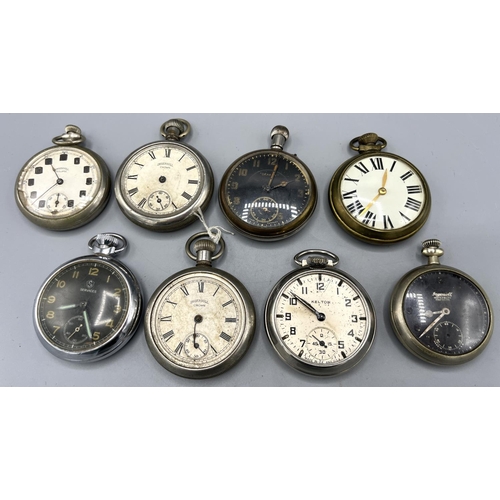 135 - Ingersoll Waterbury Radiolite pin pallet keyless pocket watch, two Ingersoll Crown keyless pocket wa... 