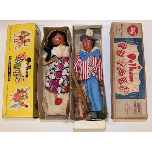 326 - Pelham Puppets: Mad Hatter and Mexican Girl, with boxes