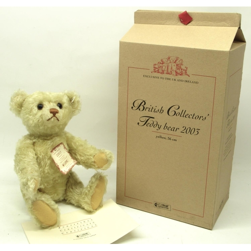 579 - Steiff: 'British Collectors' Teddy Bear 2003', limited edition of 4000, yellow mohair, H36cm, with b... 