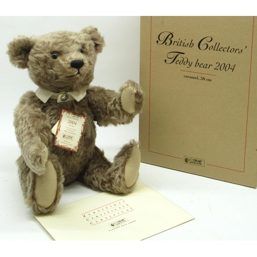 580 - Steiff: 'British Collectors' Teddy Bear 2004', limited edition of 4000, caramel mohair, H38cm, with ... 