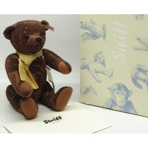 583 - Steiff: 'Teddy Bear Anthony', brown jacquard, limited edition of 1500, H32cm, with box and certifica... 