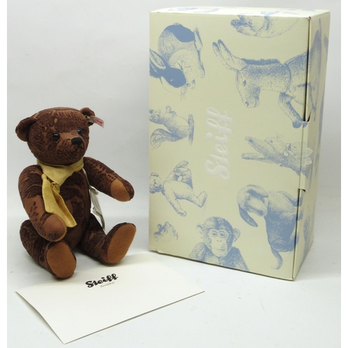 583 - Steiff: 'Teddy Bear Anthony', brown jacquard, limited edition of 1500, H32cm, with box and certifica... 