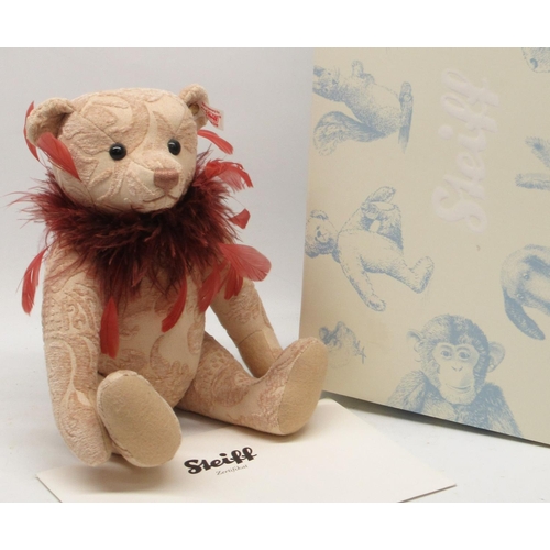 592 - Steiff: 'Teddy Bear Grace', cream jacquard, limited edition of 1500, H32cm, with box and certificate