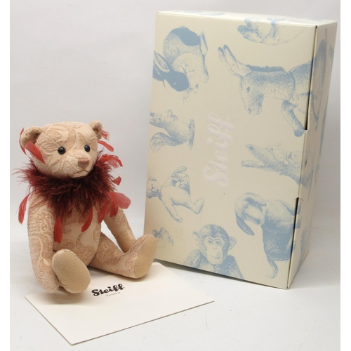 592 - Steiff: 'Teddy Bear Grace', cream jacquard, limited edition of 1500, H32cm, with box and certificate