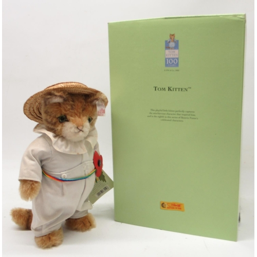 606 - Steiff: Beatrix Potter's 'Tom Kitten', 100th Year Anniversary Edition 2005, H26.5cm, with box