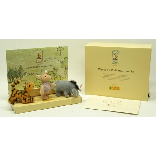 613 - Steiff: 'Winnie the Pooh Miniature Set featuring Eeyore, Piglet and Tigger' from the 'Classic Pooh' ... 