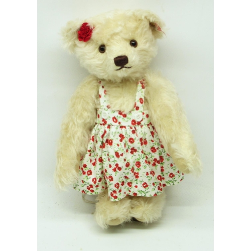 696 - Steiff: RHS Chelsea Flower Show 100 Year Anniversary teddy bear, cream mohair, H27cm