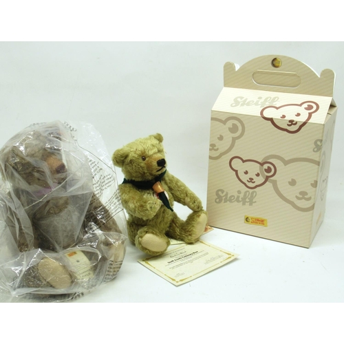 699 - Steiff teddy bears: 'Scouts Centenary', H25cm, with box, and a Danbury Mint 2006 edition bear with m... 