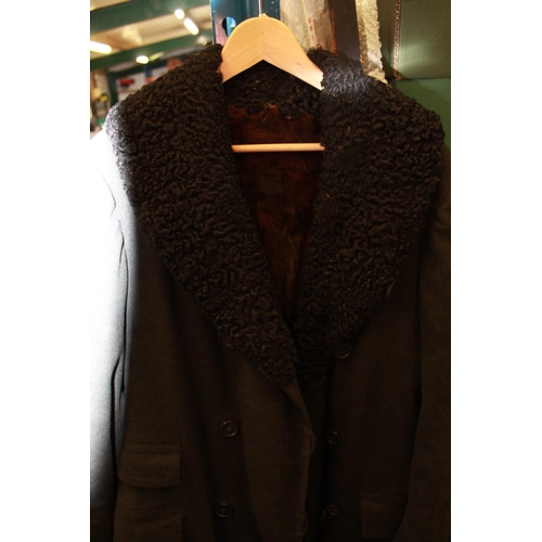 354 - Two long mink coats, one long dark brown mink fur and one black overcoat with full mink lining and a... 