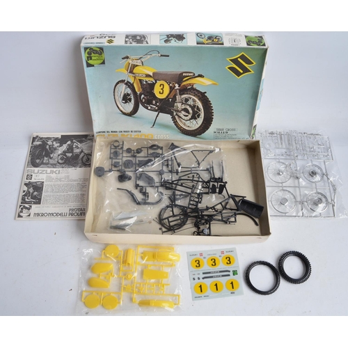 102 - Three unbuilt 1/9 scale moto cross motorbike plastic model kits from Protar to include KTM 