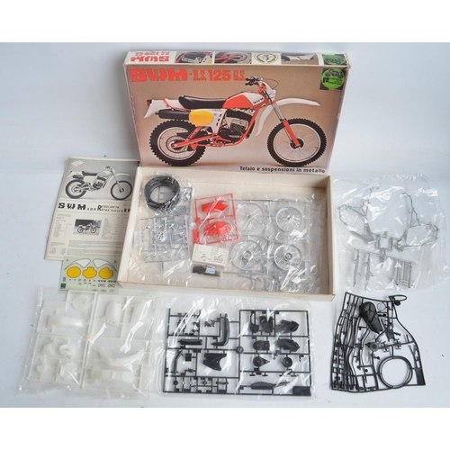 102 - Three unbuilt 1/9 scale moto cross motorbike plastic model kits from Protar to include KTM 