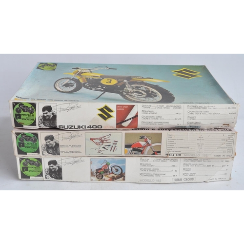 102 - Three unbuilt 1/9 scale moto cross motorbike plastic model kits from Protar to include KTM 