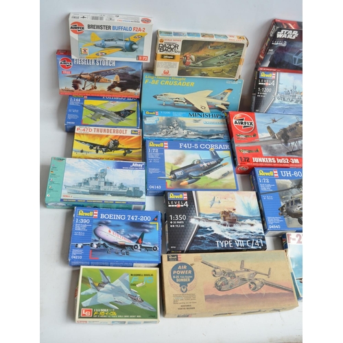 109 - Twenty Three unbuilt aviation, marine and science fiction related plastic model kits, various scales... 