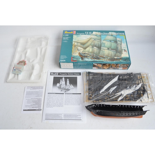 111 - Three unbuilt plastic model sailing ship kits from Revell to include a 1/72 scale Pirate Ship, 1/83 ... 