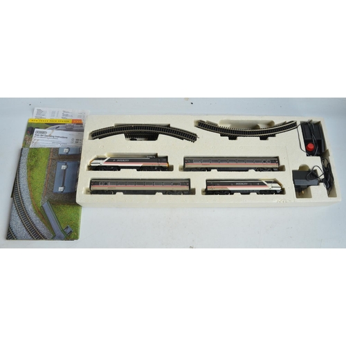 115 - Two boxed Hornby OO gauge train sets to include InterCity 225 train set R824 with Class 91 power and... 