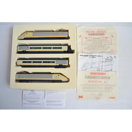 117 - Hornby/Jouef limited edition HO gauge R543 Class 373 Eurostar train pack with power and dummy cars a... 