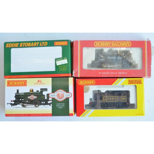 125 - Four boxed OO gauge 0-4-0 electric steam train models from Hornby to include a Smokey Joe Class 0F (... 