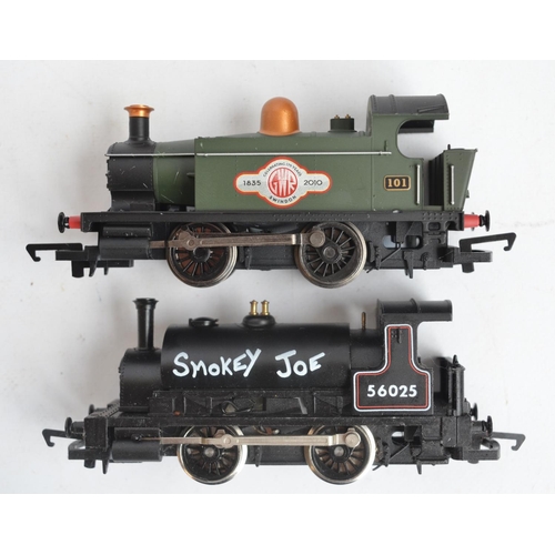 125 - Four boxed OO gauge 0-4-0 electric steam train models from Hornby to include a Smokey Joe Class 0F (... 