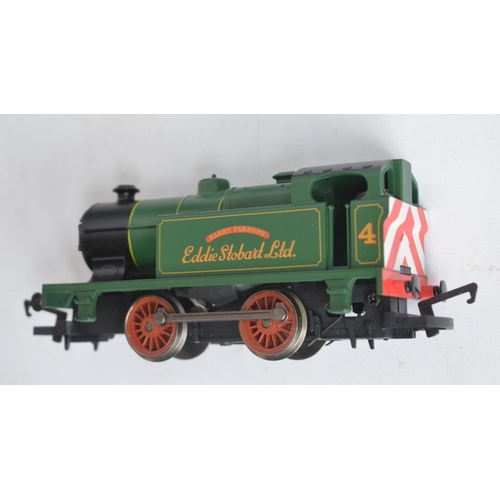 125 - Four boxed OO gauge 0-4-0 electric steam train models from Hornby to include a Smokey Joe Class 0F (... 