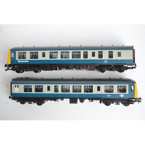 129 - Bachmann 32-905 Class 108 two car DMU set, BR blue and grey livery with power and dummy cars (8 pin ... 