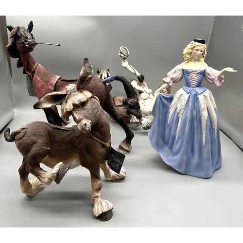 711 - Three Country Artists ' a Breed Apart' models of Horses and a House of Faberge model 'Princess of th... 