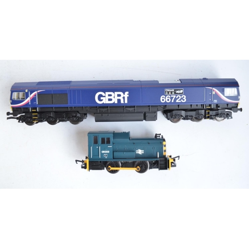 134 - Two OO gauge electric train models from Hornby to include DCC Ready R3076 GBRF Co-Co diesel electric... 