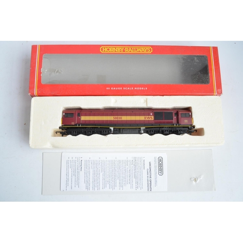 136 - Two Hornby OO gauge EWS electric train models to include DCC Ready R2523 Bo-Bo Class 67 67005 'Queen... 