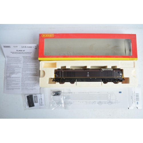 136 - Two Hornby OO gauge EWS electric train models to include DCC Ready R2523 Bo-Bo Class 67 67005 'Queen... 