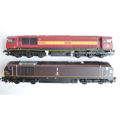 136 - Two Hornby OO gauge EWS electric train models to include DCC Ready R2523 Bo-Bo Class 67 67005 'Queen... 