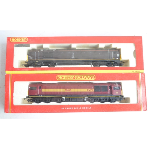 136 - Two Hornby OO gauge EWS electric train models to include DCC Ready R2523 Bo-Bo Class 67 67005 'Queen... 