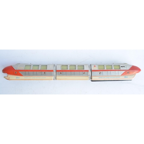 165 - Vintage 1960's Schuco Disneyland-Alweg 1/90 scale Monorail set 6333 with train model in red/silver/c... 