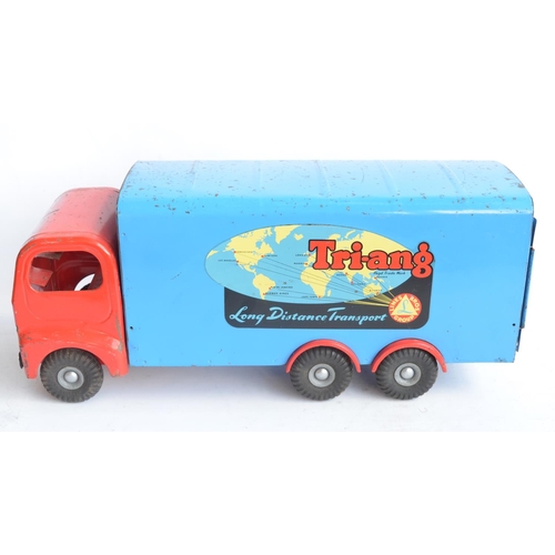 166 - Large scale vintage 1960's Tri-ang Series 300 pressed steel Long Distance Transport lorry in excelle... 