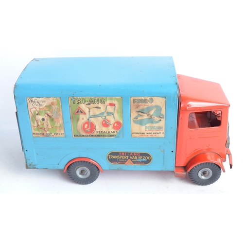 167 - Large scale vintage 1960's Tri-ang Series 200 pressed steel Transport Van in excellent condition for... 