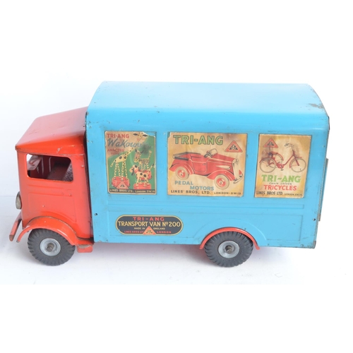 167 - Large scale vintage 1960's Tri-ang Series 200 pressed steel Transport Van in excellent condition for... 