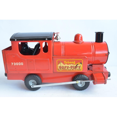 171 - Vintage boxed 1960's Tri-ang Puff-Puff pull/push along  pressed steel train in excellent condition f... 