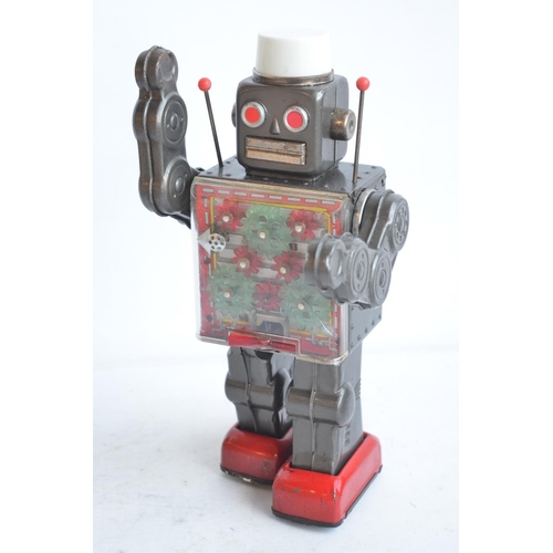 175 - Charming vintage (C1960's) Japanese made battery powered tinplate robot figure in good external cond... 