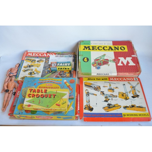 177 - Collection of Meccano including boxed sets (some incomplete, boxes in poor condition), vintage table... 