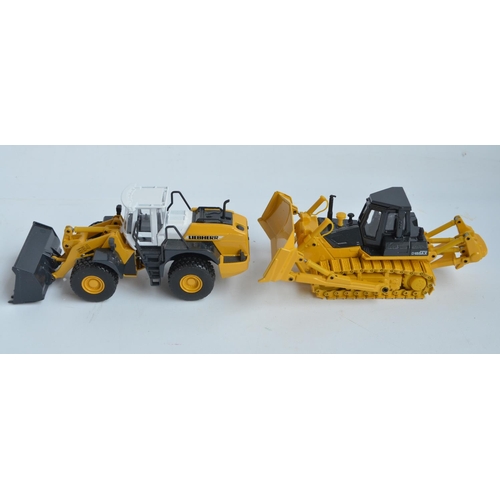 186 - Four boxed diecast plant machinery models to include Joal 1/50 scale Avance D155AX-5 bulldozer with ... 