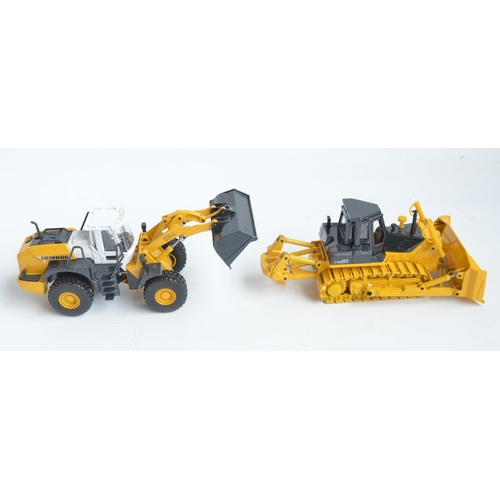 186 - Four boxed diecast plant machinery models to include Joal 1/50 scale Avance D155AX-5 bulldozer with ... 