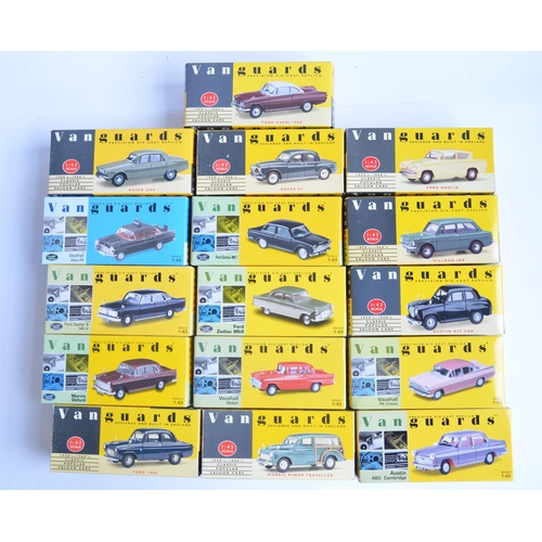 196 - Sixteen boxed Lledo 1/43 scale diecast Vanguard series model cars to include Austin A60 Cambridge, V... 