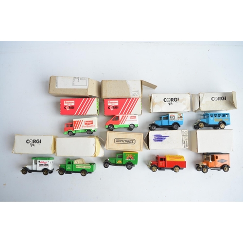 199 - Collection of model vehicles to include a vintage Sanson Rico Junior pressed steel crane truck (dama... 