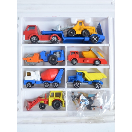 201 - Vintage boxed Corgi Juniors 3024 Road Construction Gift Set, contents near mint, box good for age