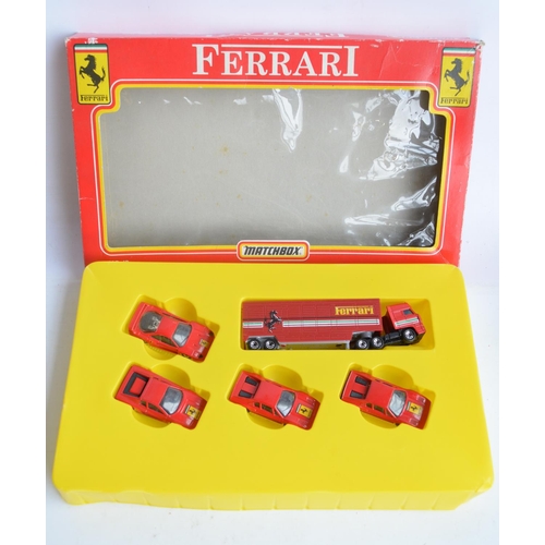 202 - Collection of vintage and modern diecast model vehicles/sets to include Matchbox MC-18 5 vehicle Fer... 